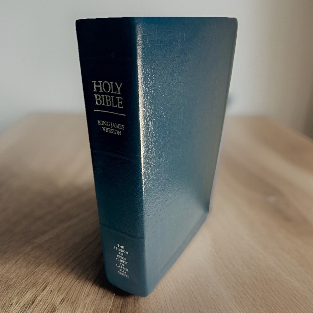 The Holy Bible [KJV], Printed In USA 2000 Navy Blue Leather LDS